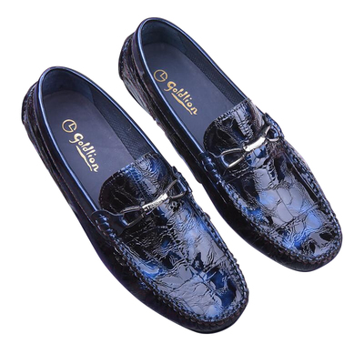 金利来漆皮亮面商务休闲皮鞋男