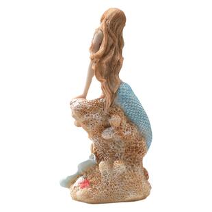 鱼缸美人鱼造景小摆件装饰品全套餐仿真珊瑚水族沉底内饰布景摆设