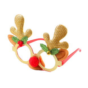 圣诞节装饰用品眼镜框镂空个性创意镜架儿童化装舞会圣诞老人派对