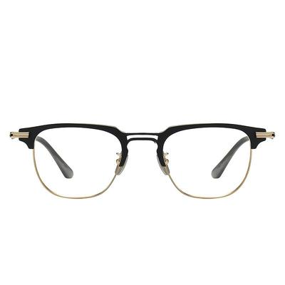 高端纯钛近视半框眼镜男可配度数