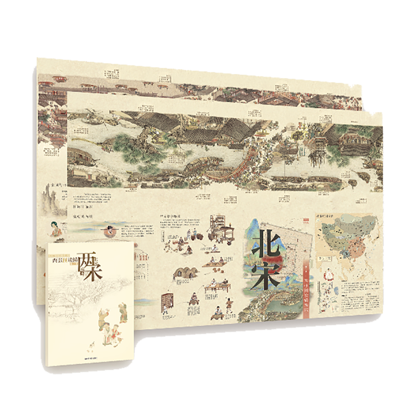 【展开约1.2米】一张图读懂系列 中外历史时刻表和地图 中外历史地理时空对照 历史学习工具书