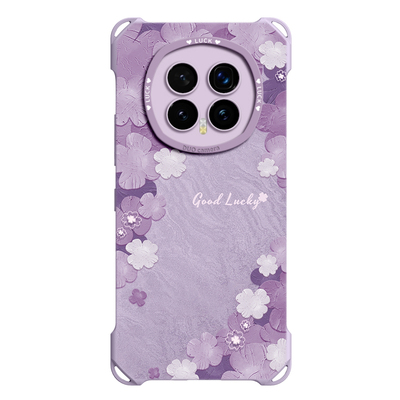 【好运四叶草】硅胶四角壳带挂绳