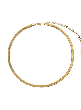 金色蛇骨项链女轻奢小众不掉色