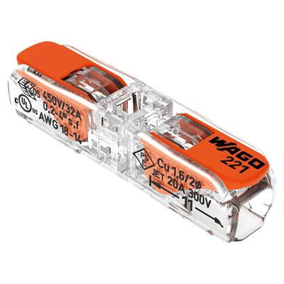 wago万可接线端子221-2411整盒60只装对接快速接线器德国旗舰店