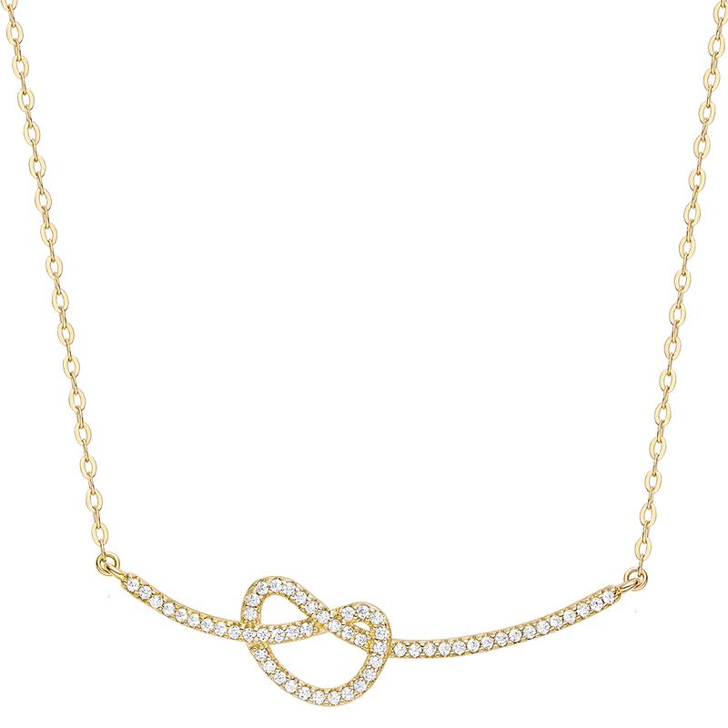 【自营】HEFANG Jewelry/何方珠宝爱心碱水结项链 优雅趣味送女友