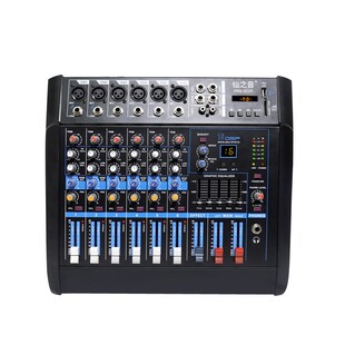 专业调音台带功放6路8路大功率舞台音响会议KTV蓝牙话筒一体机