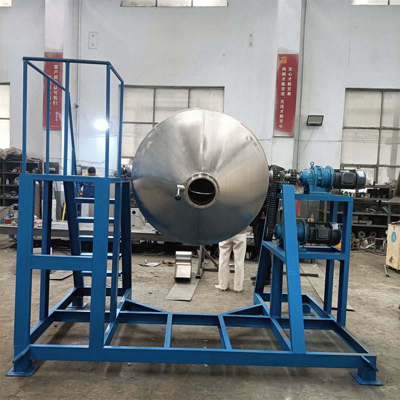鼓式搅拌机500公斤不锈钢腰鼓式混料机饲料添加剂奶粉混合机变频