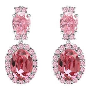 BLANCHE/布兰琪冰花矢车菊水晶耳环小众设计感耳坠珠宝耳饰女人味