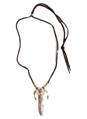 一休老银匠纯银HB羽毛项链套装