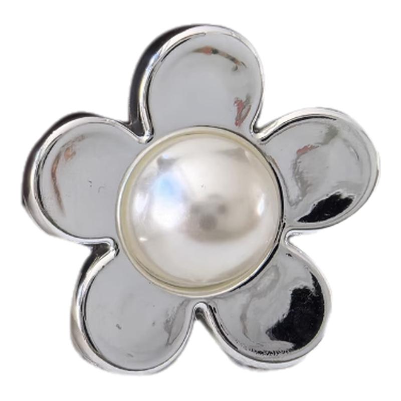 韩版同款银色芭蕾风鞋扣装饰鞋花水晶蝴蝶结珍珠笑脸小花鞋带配饰