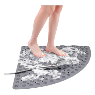 环保加厚淋浴房洗澡间扇形防滑垫三角形沐浴室冲凉房弧形防摔地垫