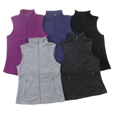 运动休闲摇粒绒修身无袖坎肩外套