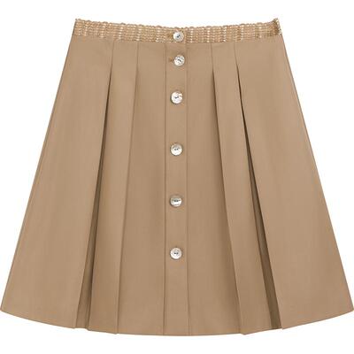 播 bo 商场同款褶皱半身裙女2024夏季新款小个子a字裙BDR2BD2653