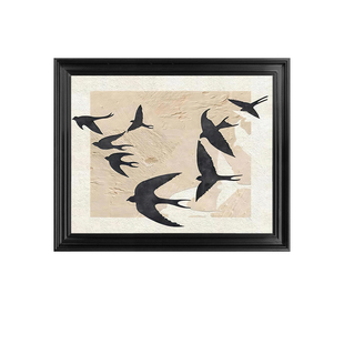 法式中古风隐藏电表箱装饰画推拉液压遮挡配电箱画黑色框可定制画