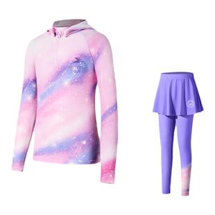 WaterTime儿童泳衣长袖长裤分体防寒中大童游泳衣2026新款男女童