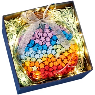 玻璃许愿瓶纸鹤瓶罐子木塞星星瓶折纸贝壳海洋漂流瓶成品新年礼物