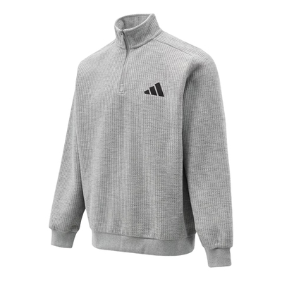 adidas阿迪达斯刺绣logo加绒半拉链套头衫2026春男新款卫衣KV5944