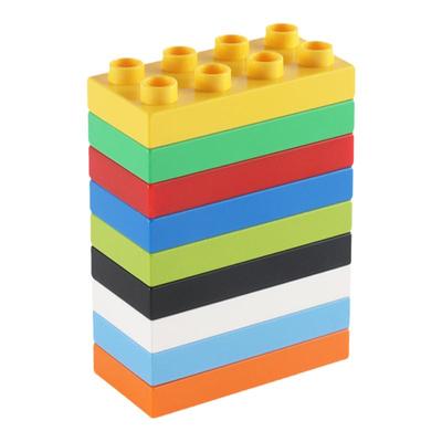 大颗粒积木配件8孔低阶薄片