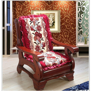实木沙发垫带靠背木椅子坐垫靠垫连体一体红木凉椅垫子加厚座垫冬