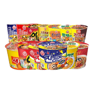 韩国进口不倒翁金拉面芝士海鲜面桶装小杯面碗面速食泡面方便面