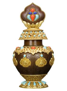 黄铜宝藏瓶B款摩尼八吉祥招财瓶