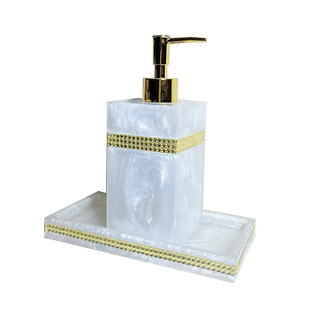 轻奢乳液瓶高级按压式洗手液瓶子创意洗发分装瓶高档沐护手霜托盘