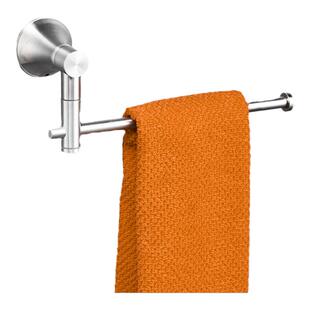 毛巾杆304不锈钢单杆厨房可旋转式免打孔浴室小毛巾环挂杆毛巾架