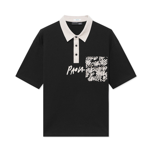GXG男装夏季商场同款设计师联名翻领短袖POLO衫 GD1240578C