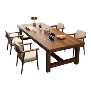 北欧实木大书桌简约双人学习桌家用办公桌客厅长桌子工作台电脑桌