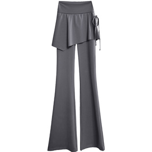 假两件裙裤高腰瑜伽裤鲨鱼裤秋冬外穿运动女大码打底裤子微喇薄款