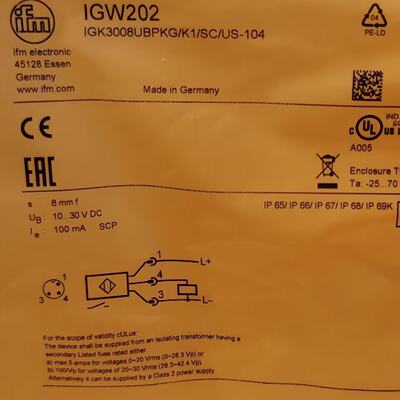议价IFM IGW202 全新原装正品易福门  现货