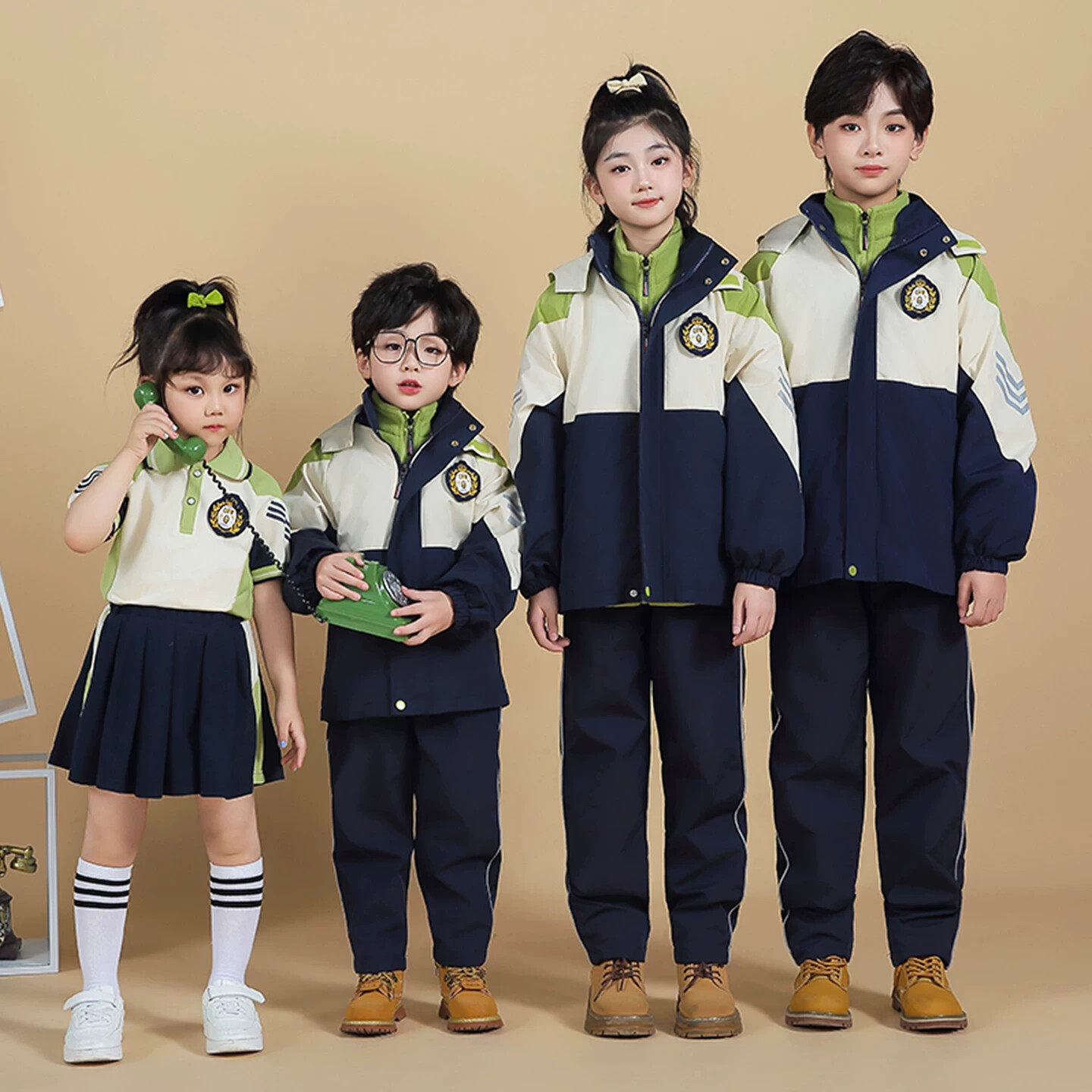 小学生校服春秋装班服冲锋衣一年级三四件套运动会服装幼儿园园服