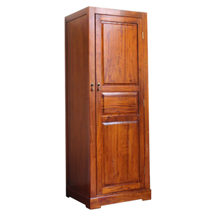 简约原实木衣柜单门60cm宽小户型窄儿童单人独柜子收纳储物橱卧室