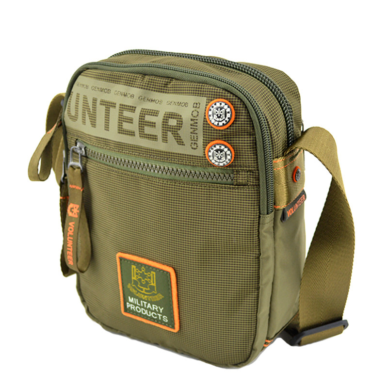 华朗迪尔新款男包单肩斜跨包帆布包运动小包休闲骑行潮流包