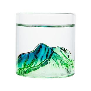 雅集茶具观山杯泡茶杯子耐高温玻璃水杯日式家用冰山威士忌洋酒杯