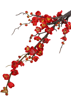 新中式腊梅枝手感梅花花卉干支