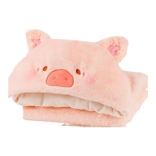 九木杂物社罐头LuLu猪连帽披肩斗篷空调毯薄款办公室毯子新年礼物