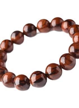 道气长存五行补水天然金丝红曜石手串6-16mm黑曜石手链水属性手串