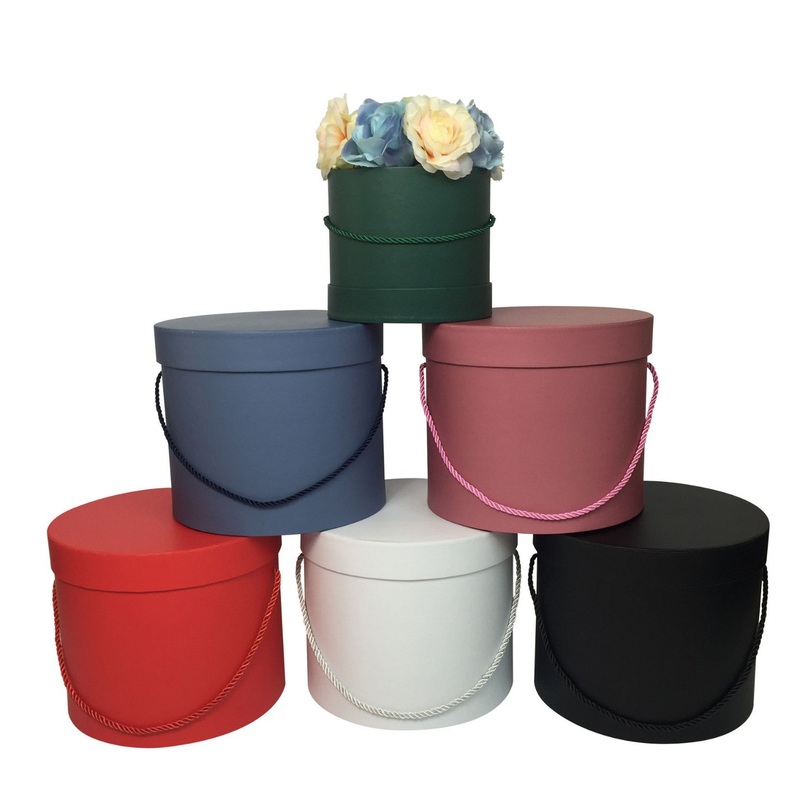 2礼品盒现货抱抱桶圆桶手提喜三件套糖盒圆形鲜花花盒花盒香皂