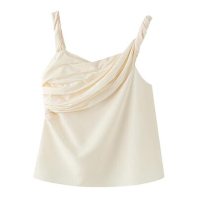 VIKTORIACHAN春夏新款成衣系列 原创不规则单边扭结吊带背心上衣