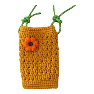 快本明星同款手机包diy手工编织包包毛线针织包钩织路透小包包