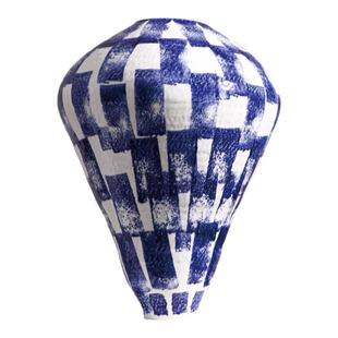 大丹 正品《艺术》中式创意蓝白格纹 售楼处样板间装饰品摆件