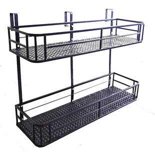 阳台花架悬挂式铁艺护栏花卉盆挂架多肉栏杆花架子室内置物架多层