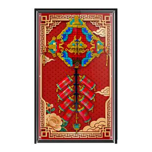 KGBOX适用于迎财爆竹新春挂墙画框80118亚克力展示盒