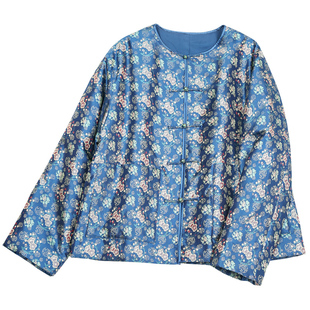 菲伊唐新中式国风对襟盘扣唐装女冬棉衣真丝蜀锦外套爆款外套上衣