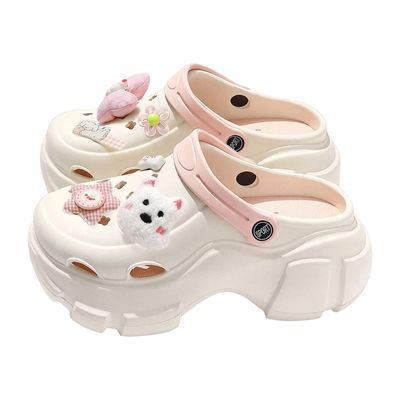 厚底洞洞鞋女款足弓支撑沙滩外穿