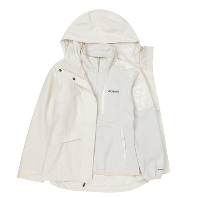 Columbia哥伦比亚户外秋冬女抓绒内胆热能三合一防水冲锋衣