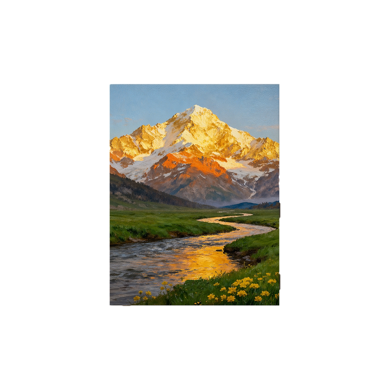 日照金山数字油画diy手工填色山水风景画生日礼物解压填充涂色画