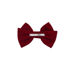 复古气质丝绒蝴蝶结头饰儿童发夹 圣诞过年新年发饰女童发圈 公主