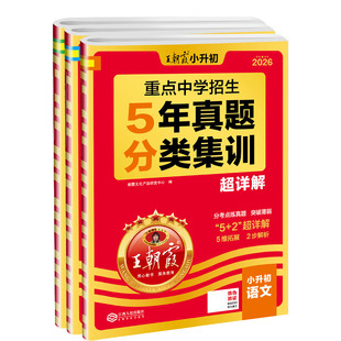 2026新王朝霞小升初五年真题分类集训超详解语文数学英语五六年级试卷各地通用招生考试分类集训小学备考毕业总复习真题试卷超详解